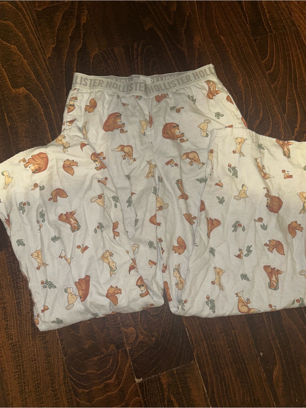 Hollister fall Cartoon Animal Print Pajama Pants women’s size medium